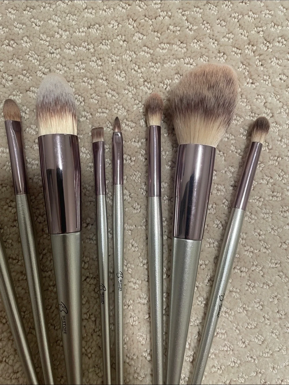 🖤5/$25 Silver Handle Makeup Brush Set - 8 Piece